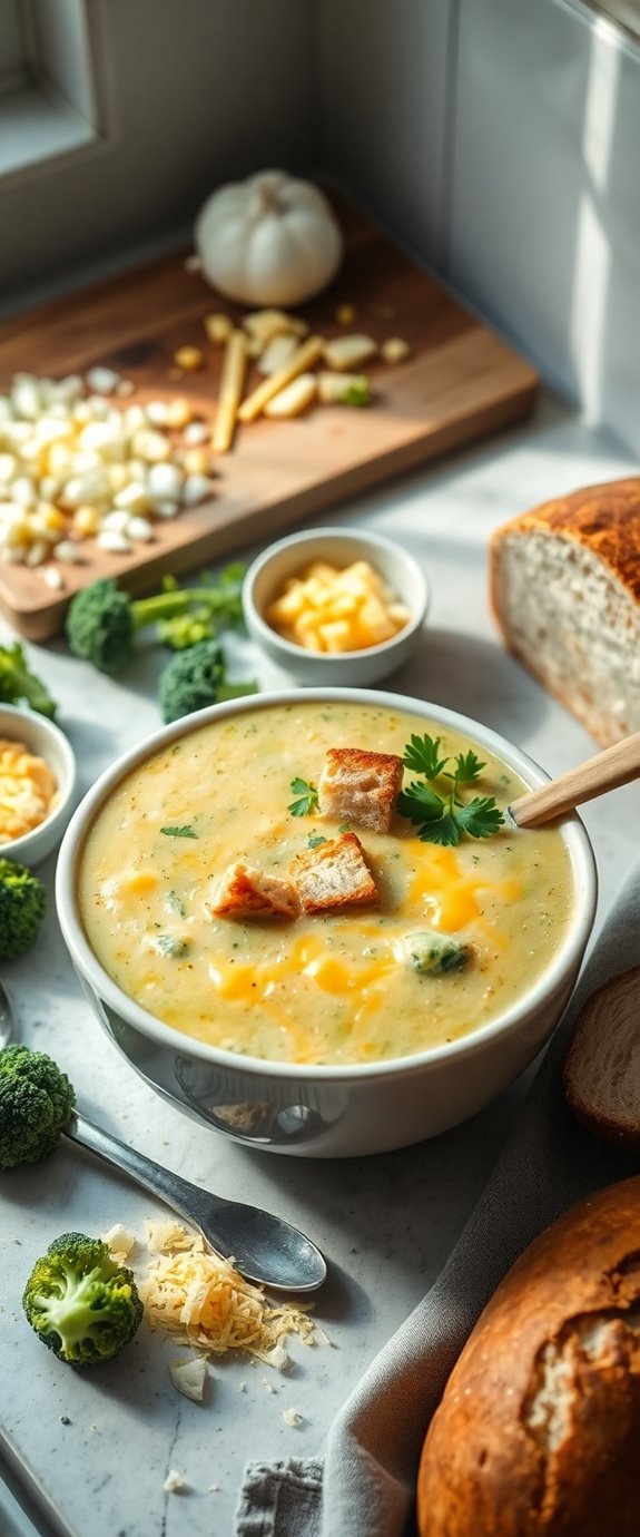 broccoli chicken cheese soup