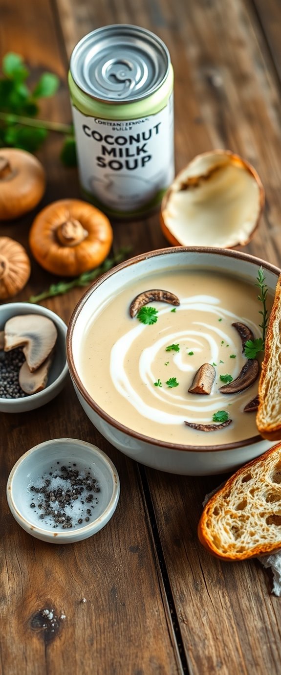 coconut milk mushroom soup