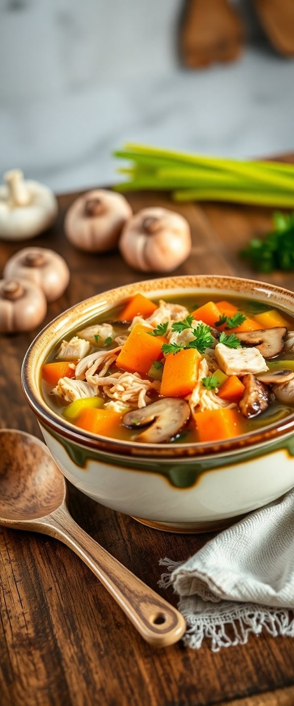 creamy chicken mushroom soup