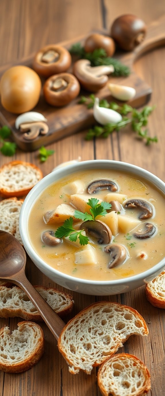 creamy potato mushroom soup