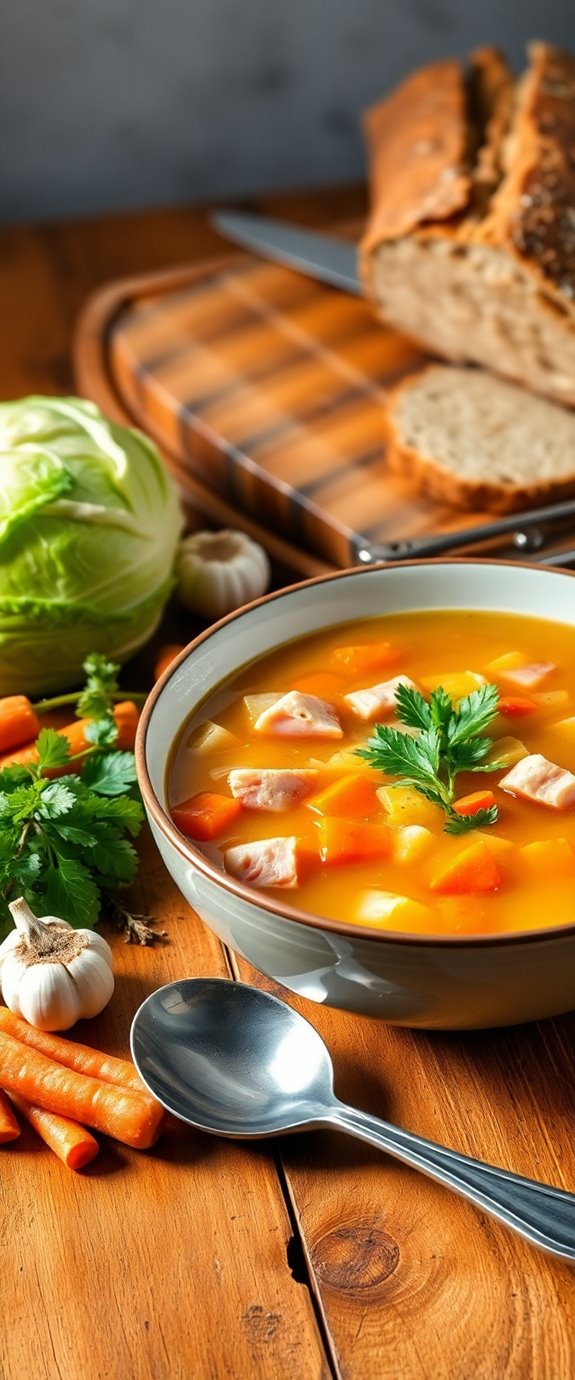 ham and cabbage soup