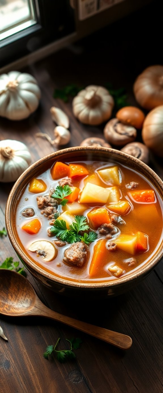 hamburger meat mushroom soup