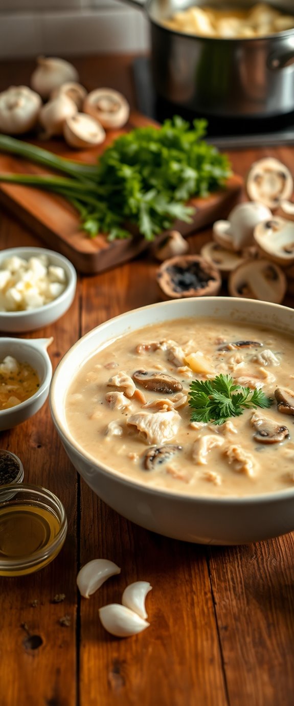 keto friendly chicken mushroom soup
