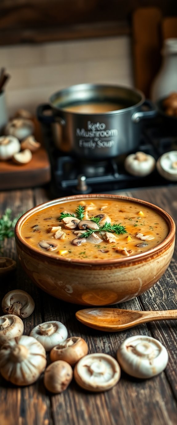 keto friendly mushroom soup recipe
