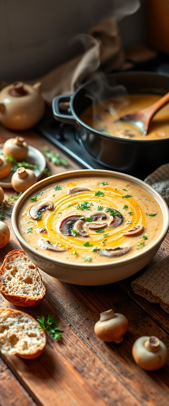 mushroom soup cooking instructions