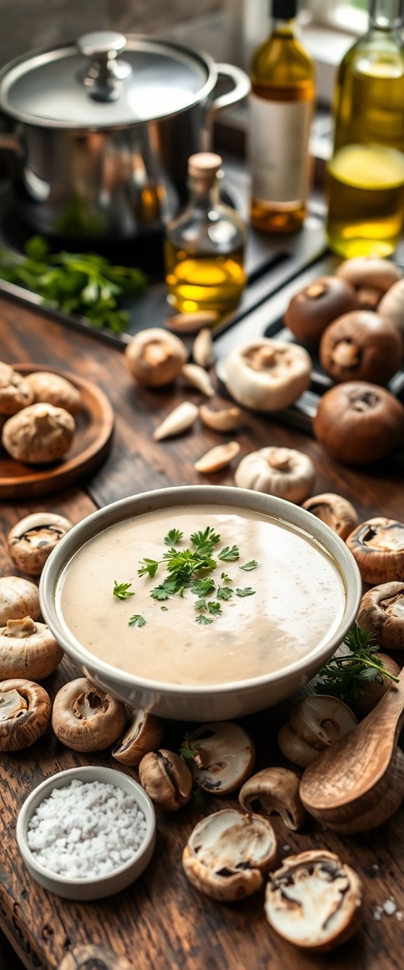 mushroom soup cooking instructions