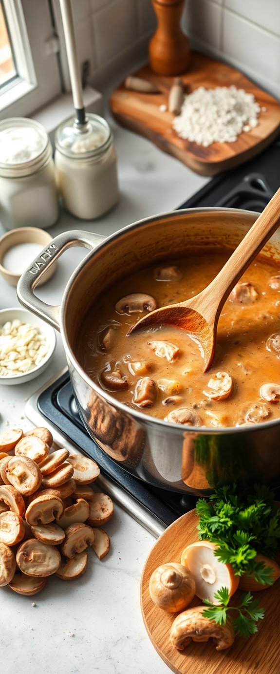 mushroom soup cooking instructions