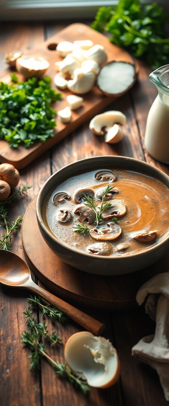mushroom soup vegetarian recipe