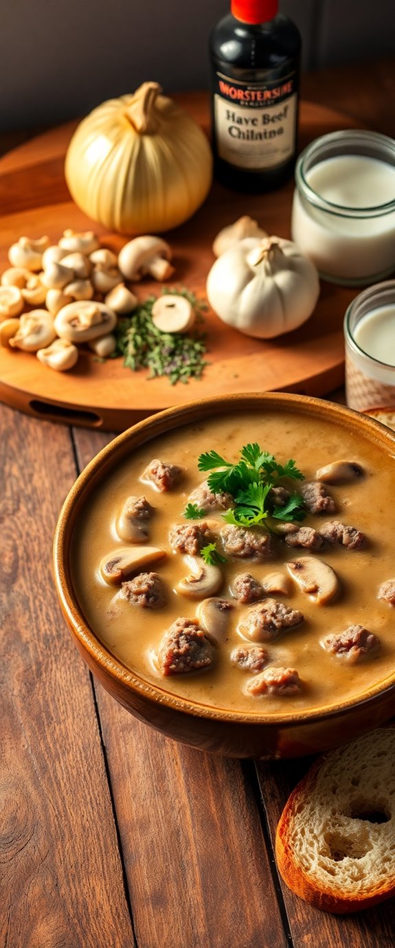 simple beef mushroom soup