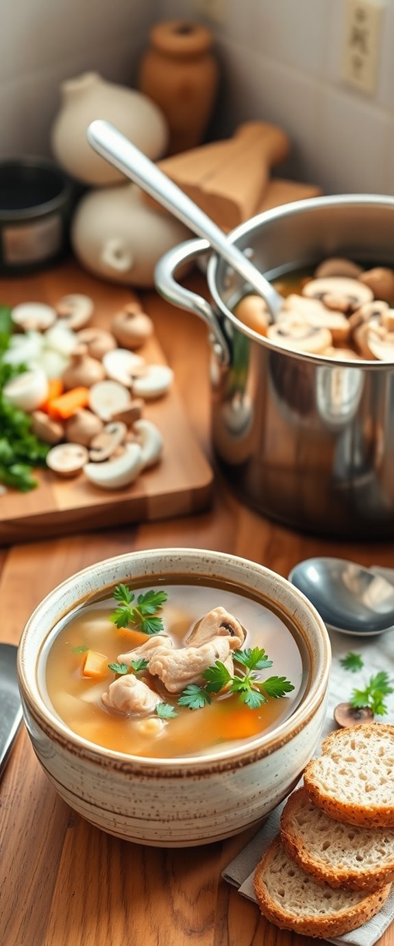 simple chicken mushroom soup