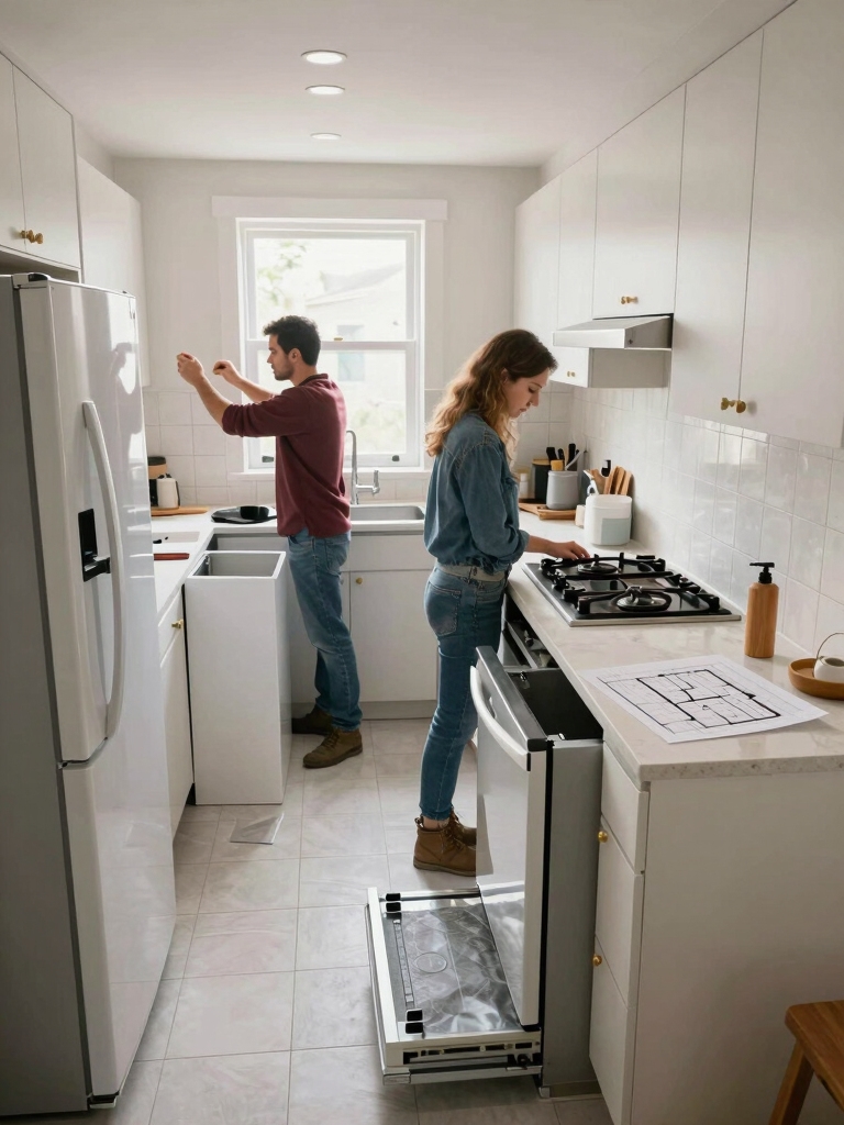 appliances arranged for workflow