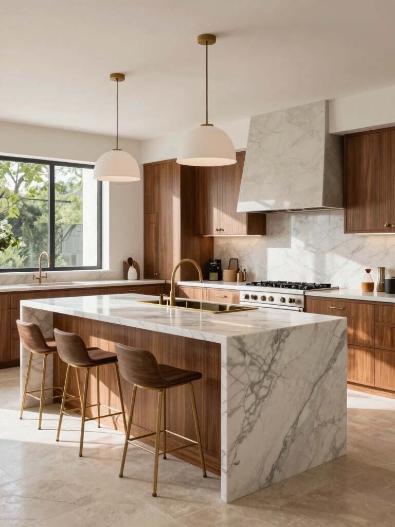 balanced dual kitchen islands