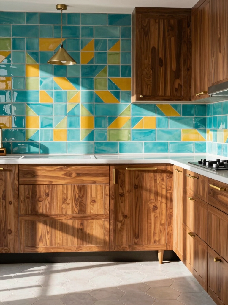 bold glossy geometric mosaics