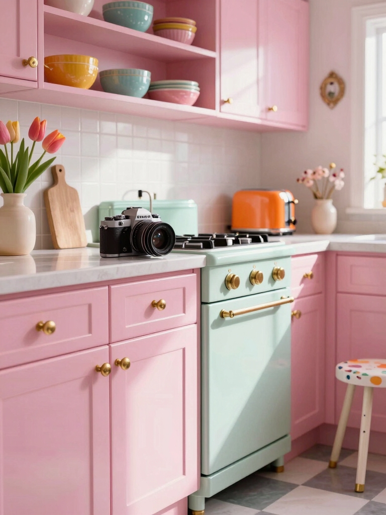 bold pink cabinetry rebellion
