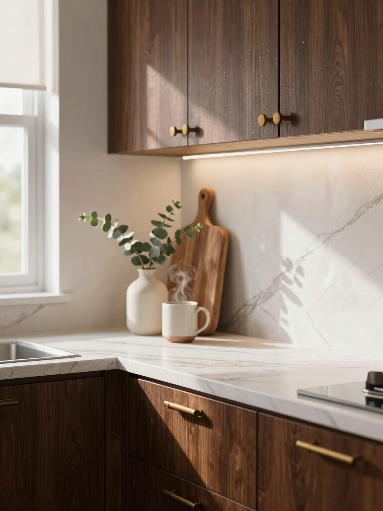 bright countertops lighten dark cabinetry