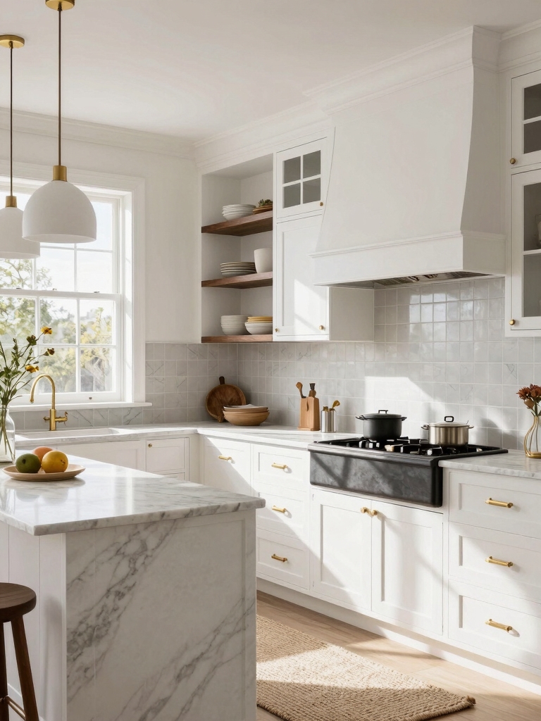 bright unexpected white kitchen designs