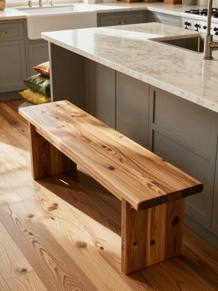 built in and freestanding benches