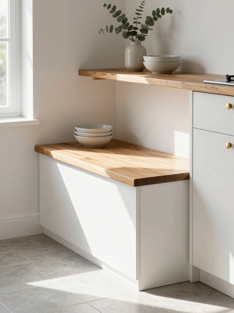 built in bench island storage