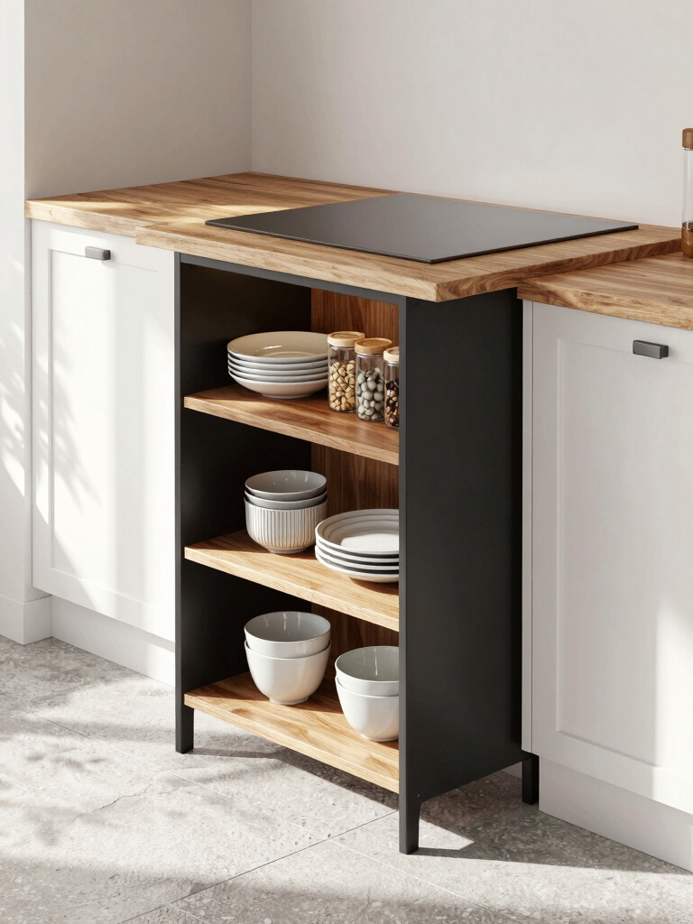 compact tiered vertical pantry