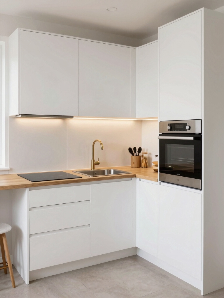 compact u shaped kitchen efficiency