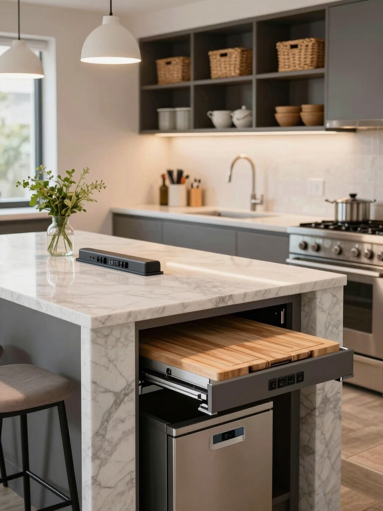 concealed appliances and vertical racks