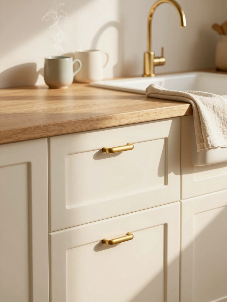 cozy creamy warm white cabinetry