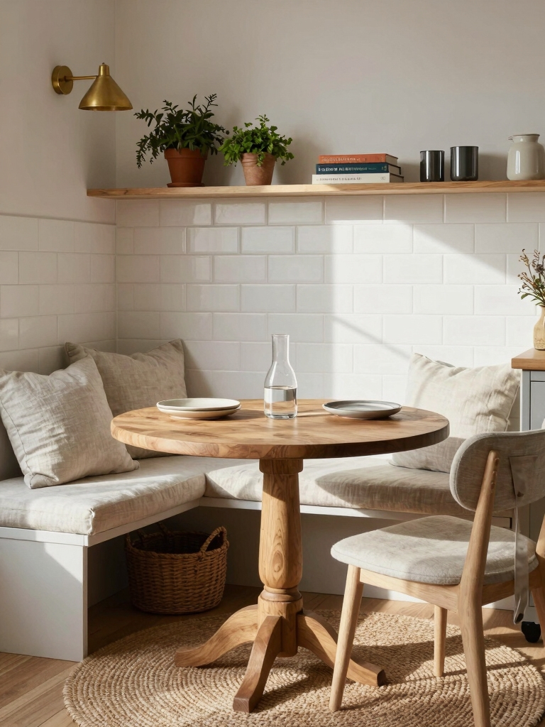 cozy functional small kitchen nook