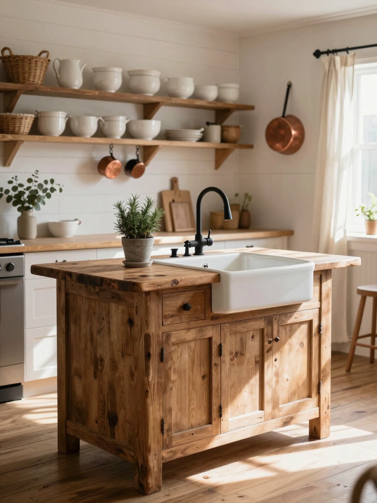 cozy rustic farmhouse kitchen