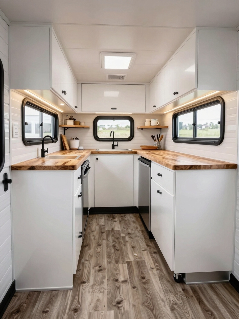 efficient narrow galley workflow