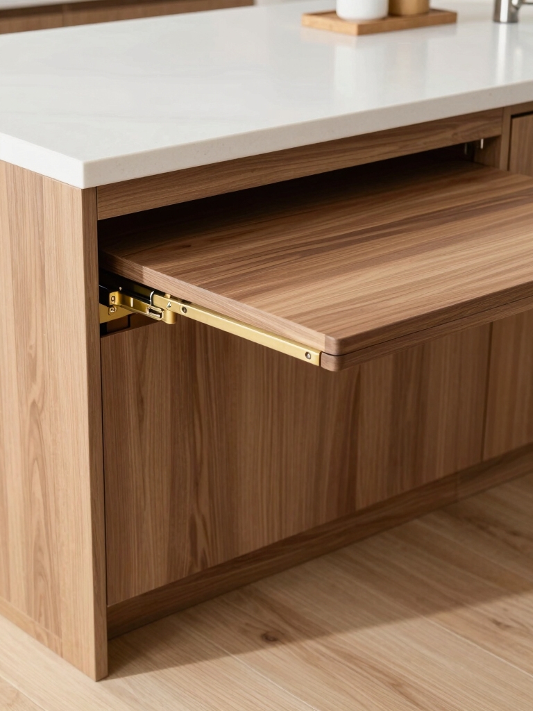 fold away island dining extension