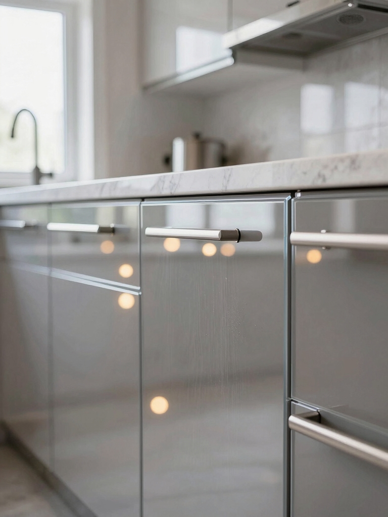 glossy durable acrylic cabinet finish