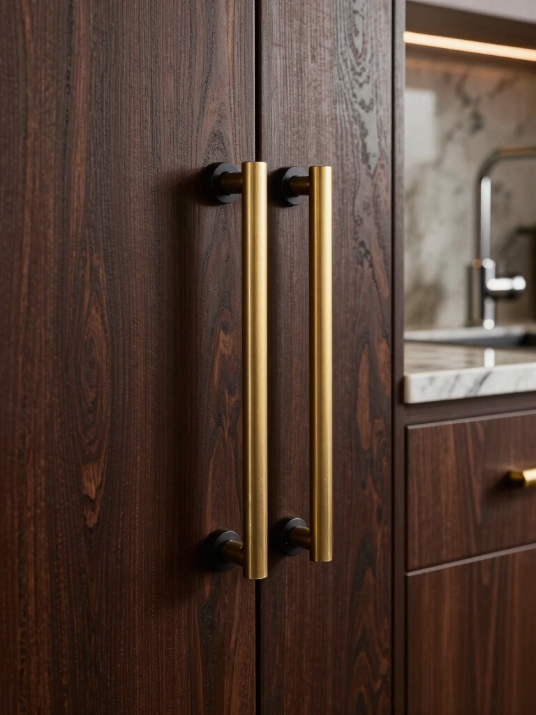 hardware finishes that complement espresso