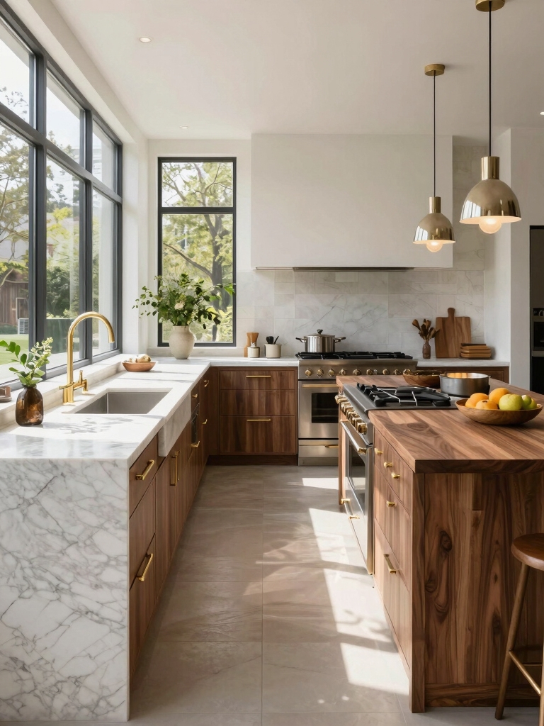 islands aligned for effortless circulation