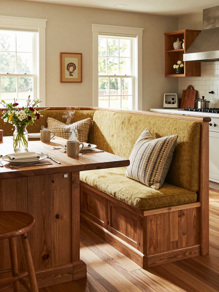 layered cushioned inviting island seating