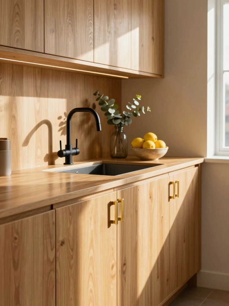 maple cabinets brighten dark rooms