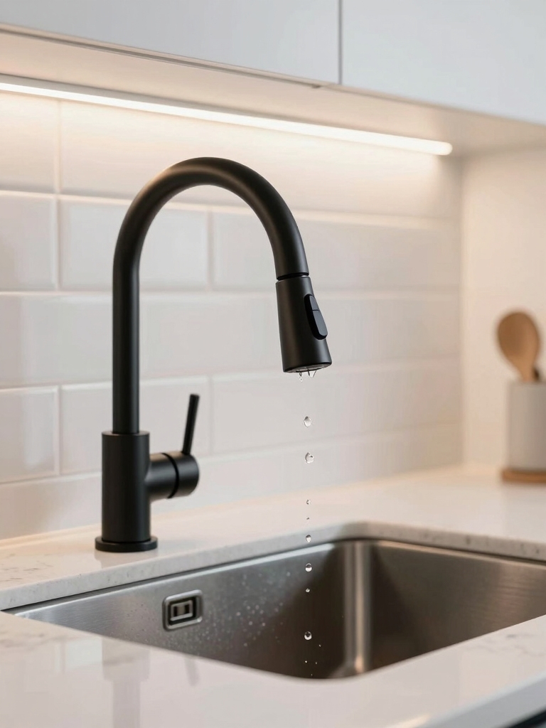 matte black pull down faucet