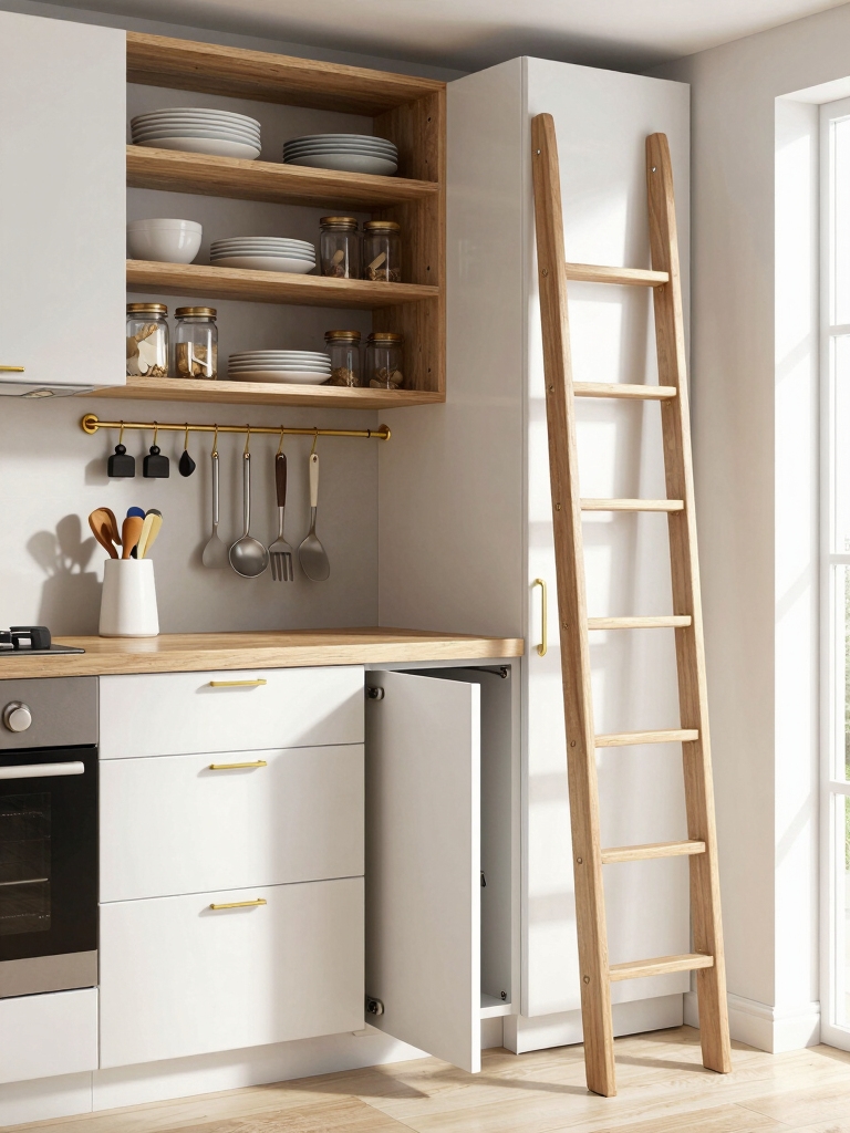 maximize vertical kitchen storage