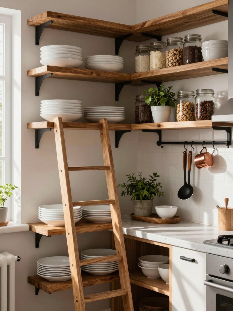 maximize vertical open shelving