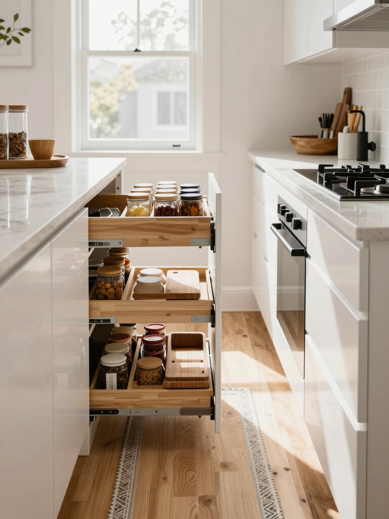 maximizing vertical pullout storage
