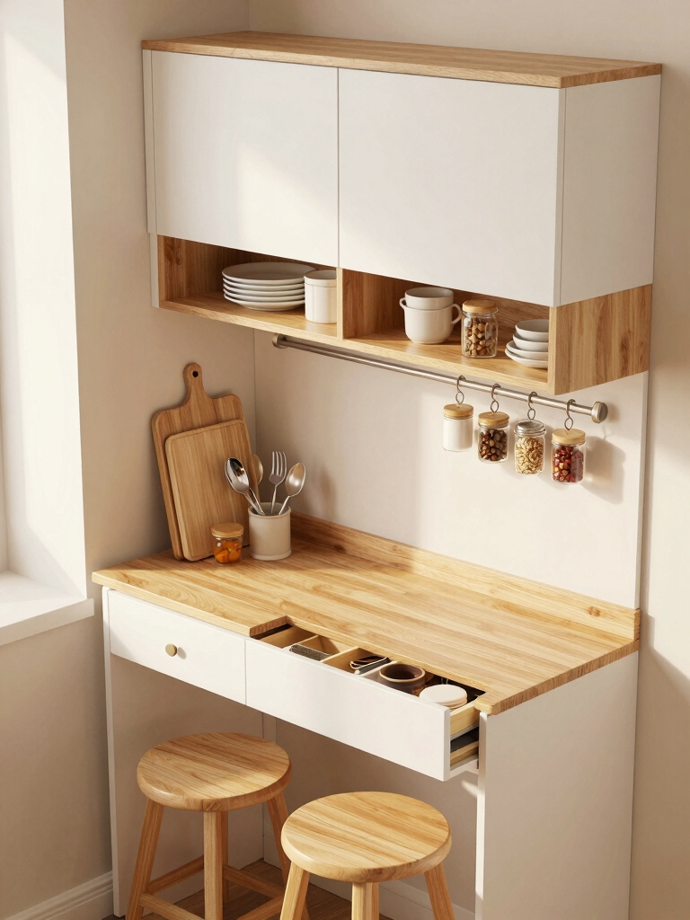 multi functional space saving kitchen furniture