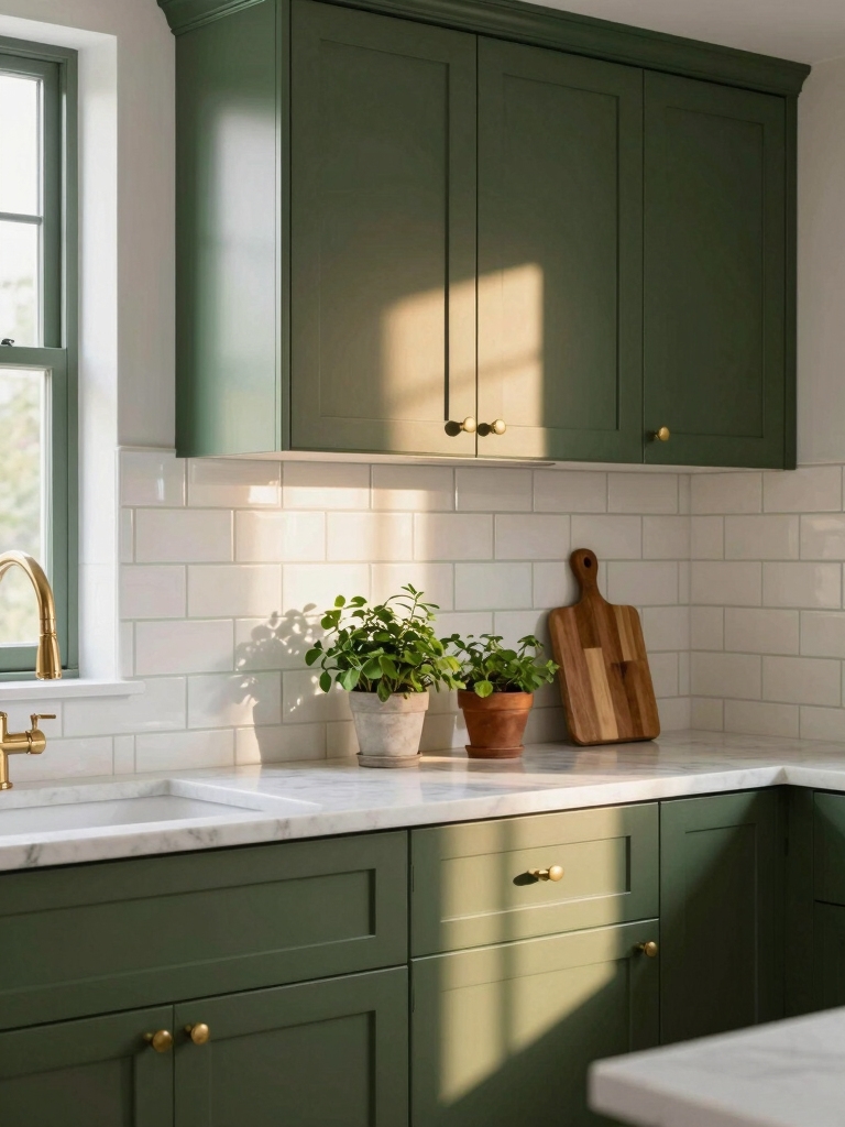 muted textured contrasting backsplash