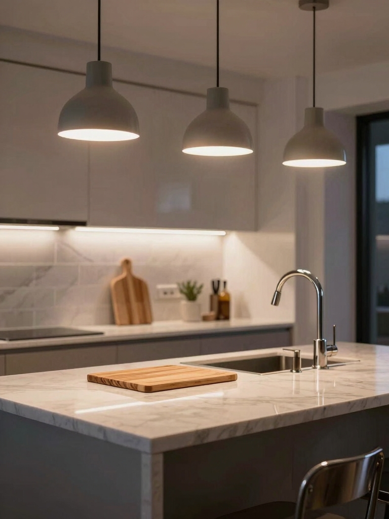 narrow beams layered adjustable lighting