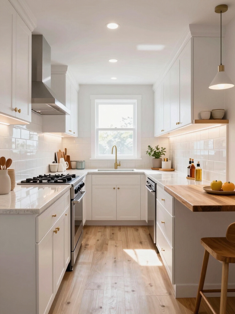 narrow galley kitchen transformation