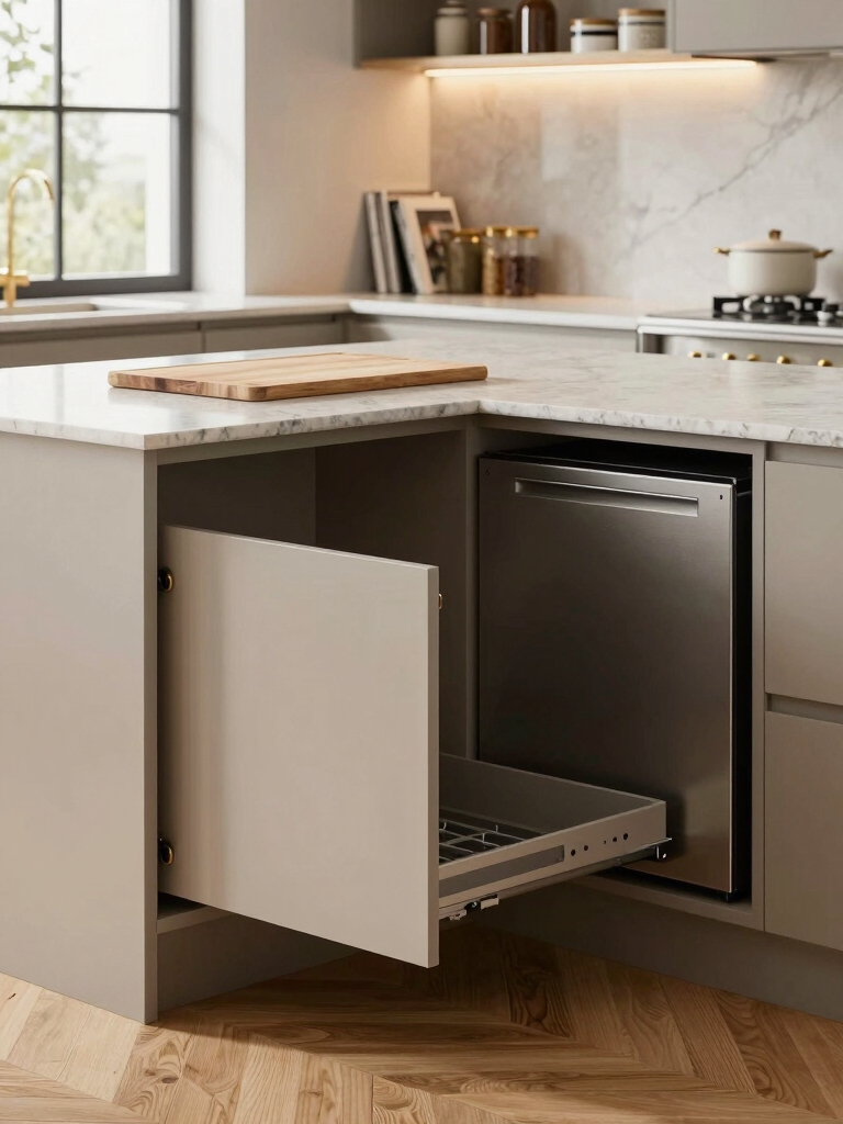 narrow island multifunctional storage