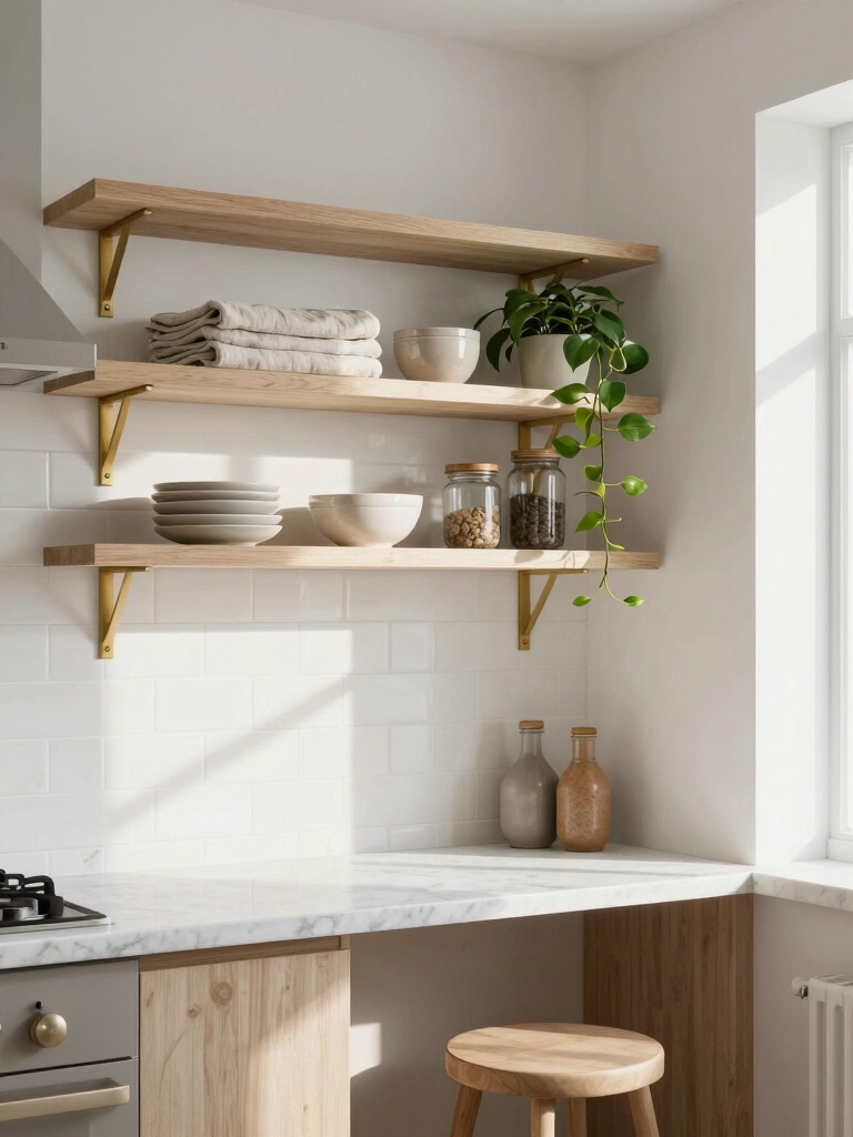 open floating shelves styling