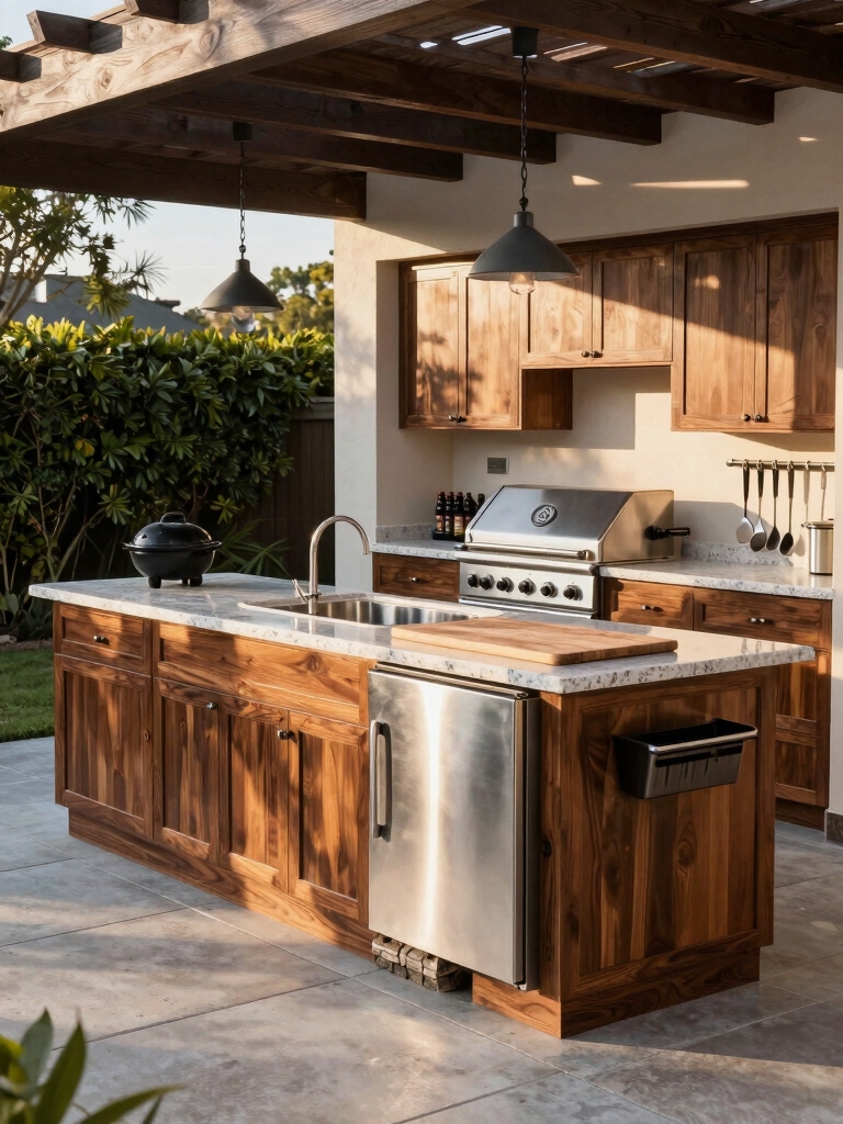 outdoor kitchen island flow