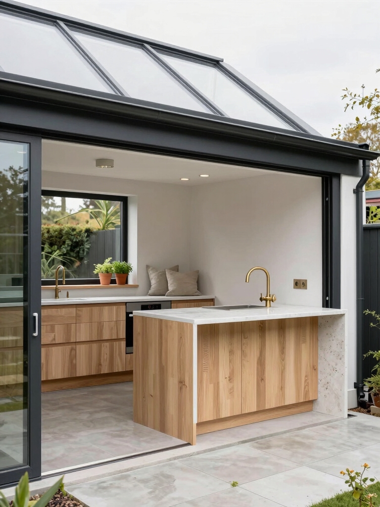 practical elegant glazed single storey