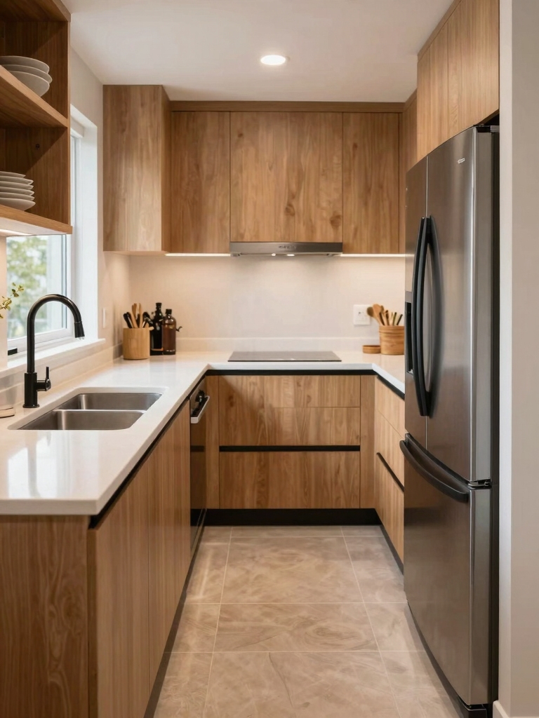 recenter kitchen work triangle