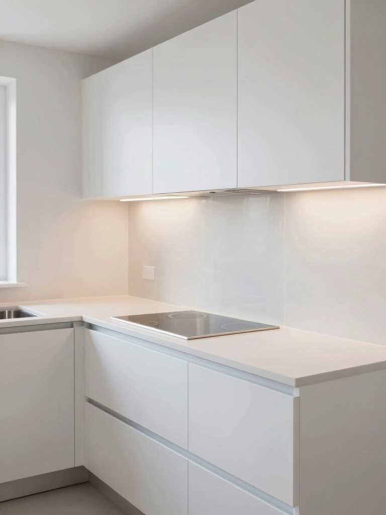 seamless continuous quartz backsplash