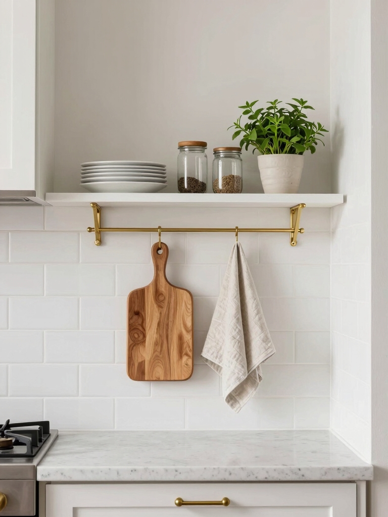 simple purposeful open shelving
